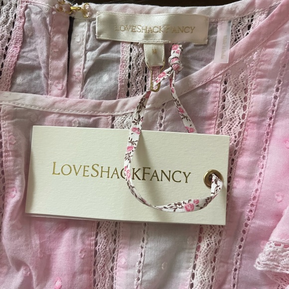 NWT LoveShackFancy Natasha Dotted Ruffle Mini Dress Size M - Picture 9 of 10